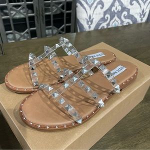 NIB Steve Madden Clear Averill Gladiator Sandals Size 7